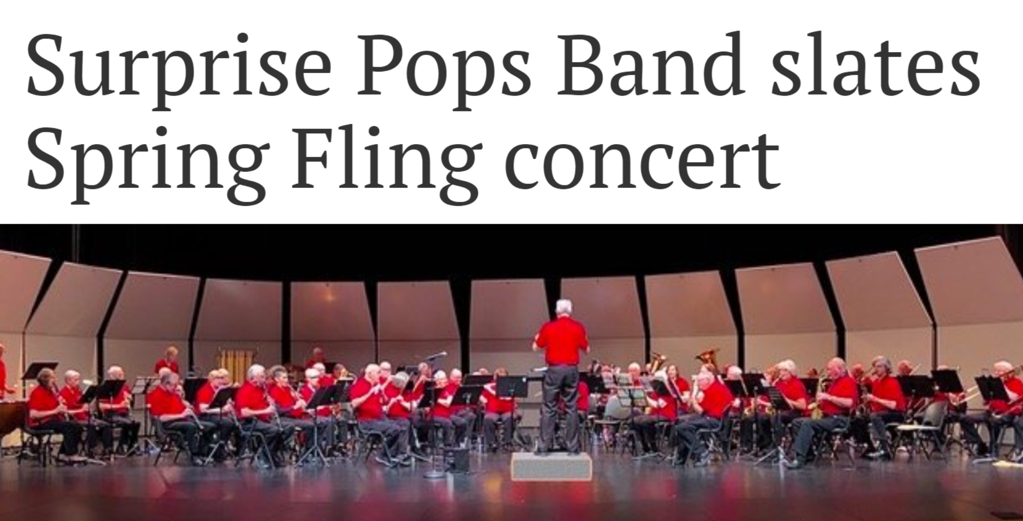 Surprise Pops Band Slates Spring Fling Concert - Daily Independent Newspaper article